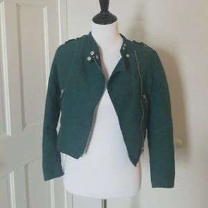 Bershka Green bomber jacket